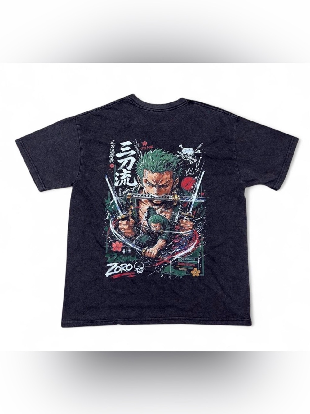 Anime Graphic Black Zoro T-Shirt